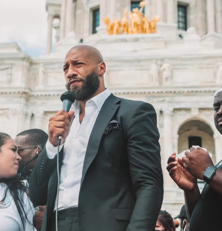 Royce White at the Minnesota State Capitol